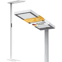 Northpoint LED staande lamp, bureaulamp, 100W, 195cm, met bewegingssensor, 5800lm, dimbaar, timer, wit
