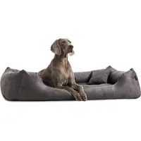 Tierlando Orthopedisch hondenbed PLUTO SOFT | Visco-elastisch | Zachte fluweelbekleding - Afmetingen: 110x90 cm | Kleur: 02 Grafiet