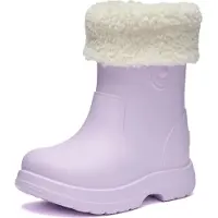 Ladeheid x Camminare - Kinderen Regenlaarze - Rubberen Laarzen voor Kinderen – EVA – Warm Gevoerd – Waterdicht – Lichtpaars – 22/23 - LA-CA-BearWinter