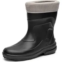 Ladeheid LA-LMG-800-Jessy Dames Regenlaarzen - Rubber - EVA - Zwart/Grijs - 38