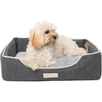 DOTTY Hondenmand Kattenmand Sofa - Gekreukeld Grafiet - XS
