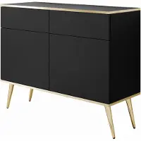 Lookway Tweedeurs dressoir OXFORD KSZ107 met lades, zwart