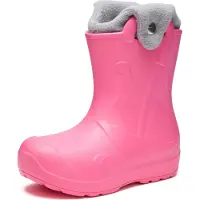 Ladeheid x Camminare - Kinderen Regenlaarze - Rubberen Laarzen voor Kinderen - EVA – Warm Gevoerd – Waterdicht - Met Handig Handvat voor Koude Dagen en Sneeuw – Roze – 30/31 - LA-CA-SplashButton