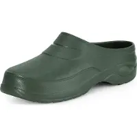 Ladeheid Unisex Clogs Tuinklompen - Tuinschoenen - Lichte - Dames - Heren - Donkergroen – 45 – LA-KL-037