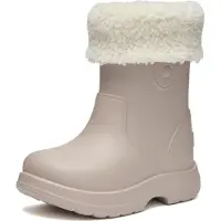 Ladeheid x Camminare - Kinderen Regenlaarze - Rubberen Laarzen voor Kinderen – EVA – Warm Gevoerd – Waterdicht – Lichtbeige – 22/23 - LA-CA-BearWinter