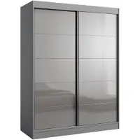 Mzm24 Schuifdeurkast Como 2D 150, grijs (Lacobel)