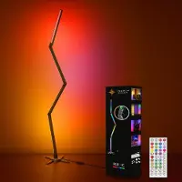 Northpoint RGB LED staande lamp, inklapbaar, digitale LED's, 178 cm hoog, wandlamp met muziek- en kleureffecten