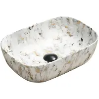 Mexen Rita opbouw waskom 45 x 32 cm, wit steen - 21084595