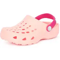 Ladeheid Clogs Kinderen - Tuinschoenen - Lichte - Kinderschoenen - Meisjes - Jongens - Poederroze/Fuchsia - 26/27 - LA-CA-FTKIDS