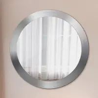 Coloray Bedrukte Spiegel - Imitatiemetaal Bedrukte Spiegel - 80 cm - Zilver Bedrukte Spiegel - Bedrukte Spiegel - Spiegel Met Bedrukte Lijst - Spiegel Met Decoratie