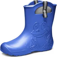 Ladeheid Dames Regenlaarzen - Superlichte EVA met Voering – Blauw – 38/39 - LA-CA-FrogWom265