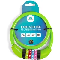 Apollo Kinderfietsenslot - ook voor scooters en loopfietsen - eenvoudig cijferslot voor kinderen, licht en veilig, scooterslot met code, zonder sleutel, ideaal scooter- & fietsaccessoire