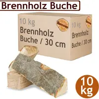 Flameup Brandhout, 10 kg voor kachels, open haarden, vuurkorven en barbecues, beukenhout, 30 cm,