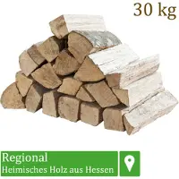 Flameup Brandhout, 30 kg, voor kachels, open haarden, vuurkorven en barbecues, beukenhout, 33 cm,