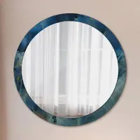 Coloray Bedrukte Spiegel - Onyx marmer Spiegel Met Bedrukte Lijst - 100 cm - Blauw Bedrukte Spiegel - Spiegel Met Bedrukte Lijst - Spiegel Met Decoratie - Spiegel Lijst Met Print