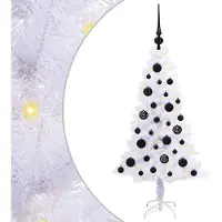 Syfax Kunstkerstboom met 150 LED Wit 120 cm PVC en Staal