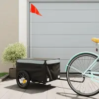 Prolenta Maison Exclusive - Fietsaanhanger, zwart en grijs, 30 kg, staal