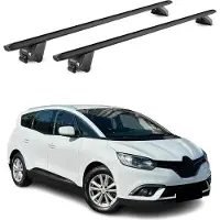 Aurilis Draagrek/bagagerek voor Renault Grand Scenic, modeljaren 2017-2025, aluminium, zwart, met 2x ABE-certificaat