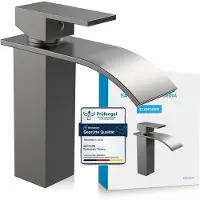 Bächlein Wastafelkraan Tamina waterval-design - Antraciet