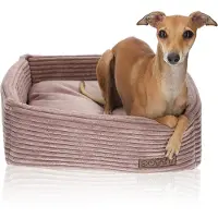 DOTTY Hondenkussen Bank Sofa Roze Corduroy - Maat M (50x50 cm)