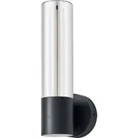 Osram buitenwandlamp Donkergrijs, warmwit, 3000 K, IP54, lichtsensor, glas en aluminium, 600 lm, 8 W, geïntegreerde LED