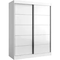 Mzm24 Schuifdeurkast Como 2D 150, wit (Lacobel)