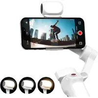 Zelurxx Magnetische vullichtlamp, draagbare fotolamp, met 3 lichtmodi, 10 helderheidsniveaus, inclusief telefoonhouder, losse lamp