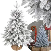 Sarcia.eu Kunstkerstboom Scandinavische spar, dichtbegroeid, besneeuwd, in een pot van 80 cm