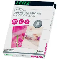 Leitz A5 125 Microns Laminating Pouches 100 Units Transparant Kinderen