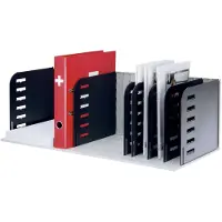 Styro sorteerstation Styrorac, 8 scheidingswanden, flexibele indeling, zwart