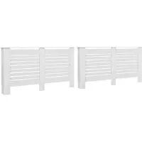 vidaXL Radiatoromsluitingen, 2 stuks, wit, 152 x 19 x 81,5 cm, MDF