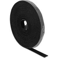 DeLOCK Hook-and-loop tape on roll L 10 m x W 15 mm black