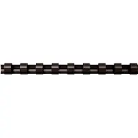Fellowes Plastic Bindrug Rond 10mm - Zwart (25 stuks)