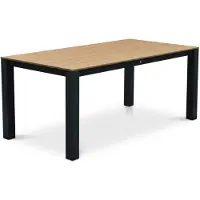 LUX outdoor living Manhattan dining tuintafel 4 personen | polywood + aluminium | Natural Wood/antraciet | 180cm