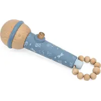 Label Microfoon Hout Blue