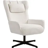 HOMCOM fauteuil - polyester/plaat/metaal - 74x86,5x102 cm - crème