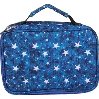 Gistuch Etui voor pennen en stiften, 72-delig, meerlaags kunststof etui voor kleurpotloden en pennen, schoolbenodigdheden, blauw