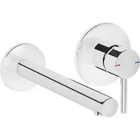 Vitra Inbouw wastafelmengkraan met 2 rozetten, bovenop te bevestigen onderdeel, chroom | A42581