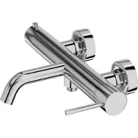 Domino Badkranen Douchekraan ORION - Chroom - Badmengkraan Mengkraan - Keramische Cartouche, ééngreeps - Kraan voor extra hygiëne en comfort - Stijlvol Ontwerp
