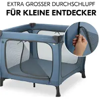 Hauck Sleep N Play SQ Set - Campingbedje - Extra grote doorgang - Dark Blue