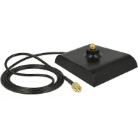 DeLOCK Zwarte standaard voor 1 SMA antenne - 1 meter