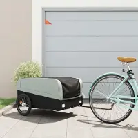 Prolenta Maison Exclusive - Fietsaanhanger, zwart en grijs, 45 kg, staal