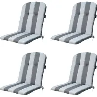 Madison kuipstoelkussen hoge rug banda grey ca. 96x45 cm set van 4