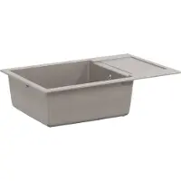Syfax Wasbak Grijs 780 x 500 mm 80% Kwarts en 20% Hars