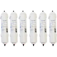 Allspares Waterfilter (6 St.) voor Koelkasten geschikt voor o.a. Samsung DA29-10105J / HAFEX/EXP / EF-9603 / WSF-100, LG 5231JA2010B / ADQ73693903 / ADQ736939 en WPRO USC100