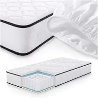 Akord Springs Matras met Beschermer 100x200 cm / Spring Pocketveringmatras / Binnenveringsmatras / Pocketvering met 7 Comfortzones / Afneembare waterdichte tijk / H3 Hardheid