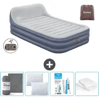 Bestway luchtbed - 2 personen - 152 x 226 x 46 cm - Grijs - Inclusief accessoires