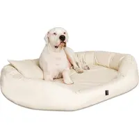 Tierlando Orthopedisch hondenbed SAMMY | Duurzaam polyester | Dikke rand - Afmetingen: 170x110 cm | Kleur: 05 Crème