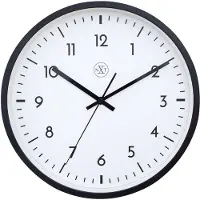NXt - 7369ZW - Wandklok - 30cm - zwart - Easy Big