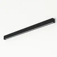 Nowodvorski Lighting LED-wandlamp Straight L, zwart, Woon-/ Eetkamer, metaal, Modern, LED wandlamp